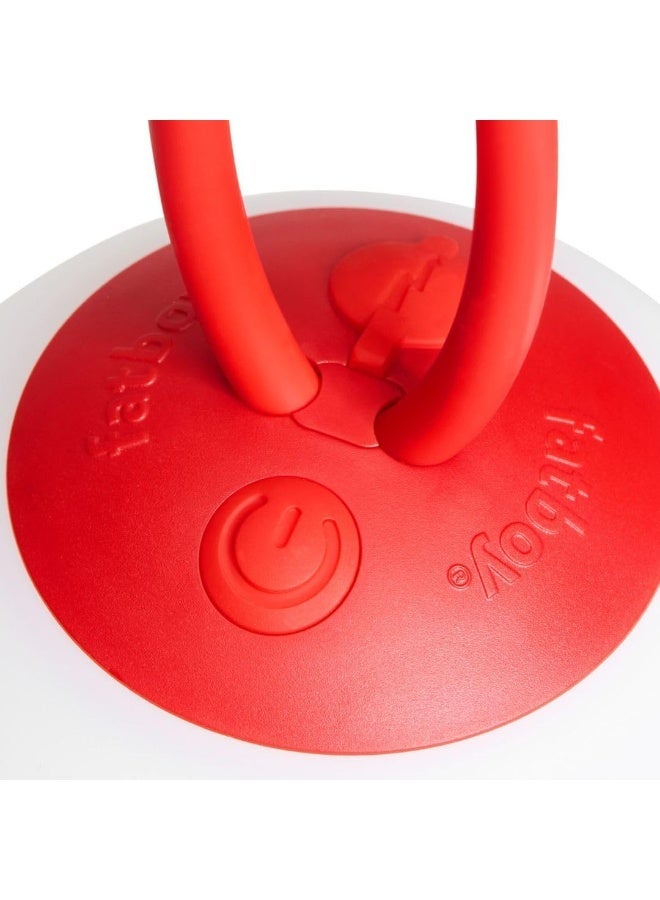 Fatboy فانوس فاتبوي بوليكي ميني المعلق | مصابيح LED قابلة للشحن | محمولة وقابلة للتعتيم | ضوء أبيض دافئ خارجي/داخلي مع حلقة تعليق | شحن USB | إضاءة مزاجية مقاومة للماء IP55 مجموعة من 03 - أحمر - Image 4